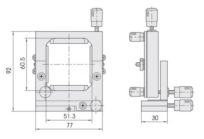 HGMMC251三维调整柱面镜架 光轴旋转调节镜架 装卡两种尺寸镜片